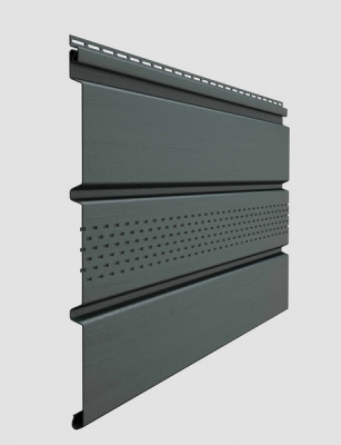 Софит Docke STANDART перфорация в центре (STANDART soffit цп графит)
